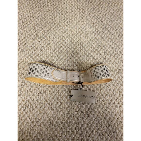Ermanno Scervino Snake Skin Genuine Leather Belt Made In Italy Size 85 New main image 7